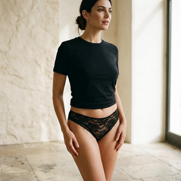 AI-generated concept styling for Ombra Nera Brazilian Brief. Illustrative only; final product details are not confirmed.